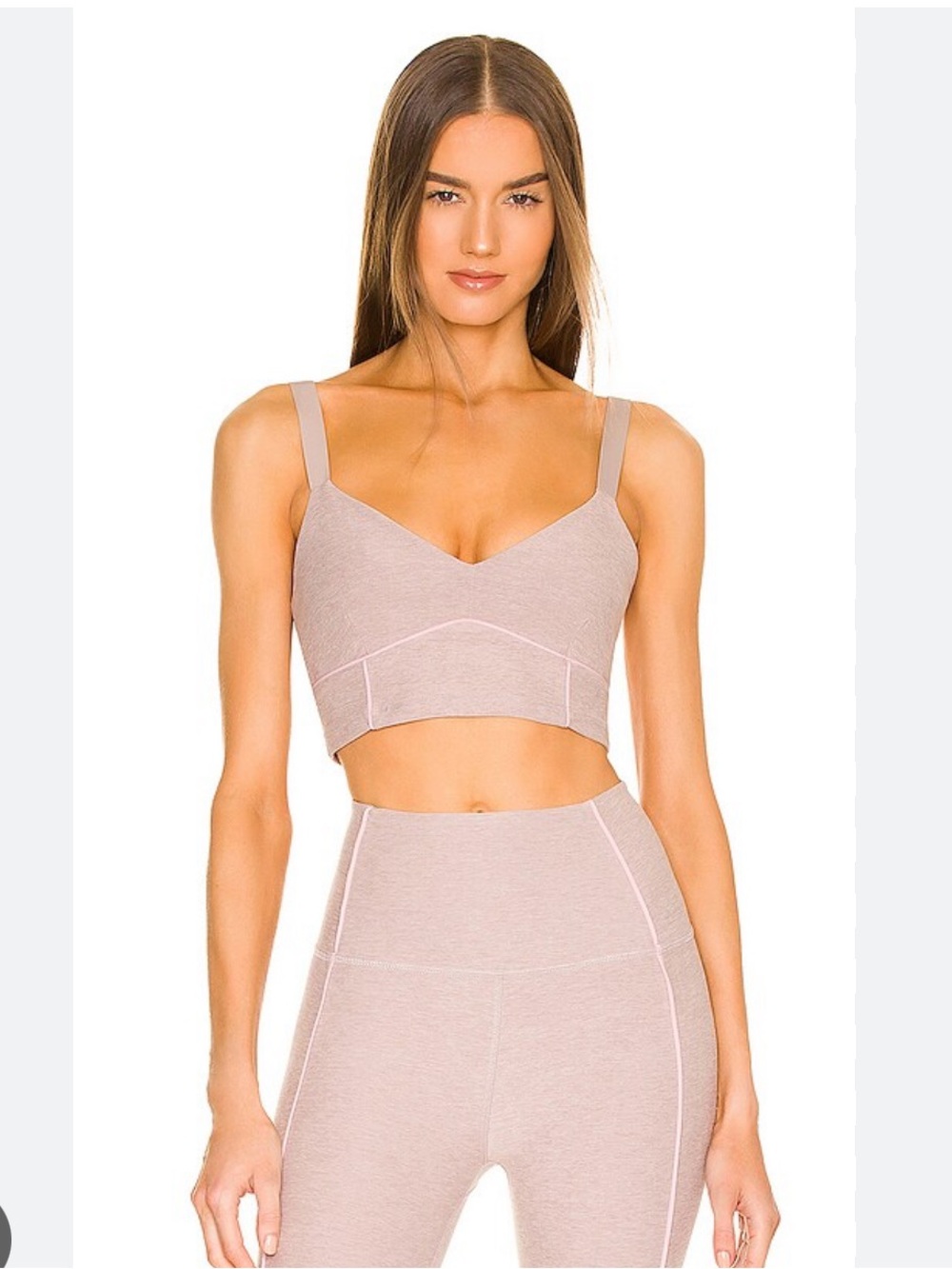 Beyond Yoga Spacedye Pipe Up Bra in Chai